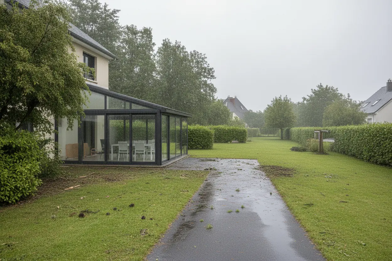 Jardin sécurisé après abattage d'urgence à Dijon