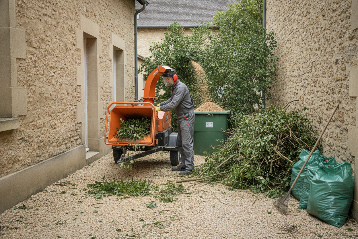 Gestion et ramassage de déchets verts à Dijon